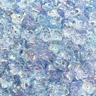 ΝΕΑ 50 τμχ 7x13 χιλιοστά σταδιακή αλλαγή ακρυλικές χάντρες καμπάνας Καπέλα Κοσμήματα ευρήματα Γούρια Βραχιόλια Spacer χάντρες για κατασκευή κοσμημάτων