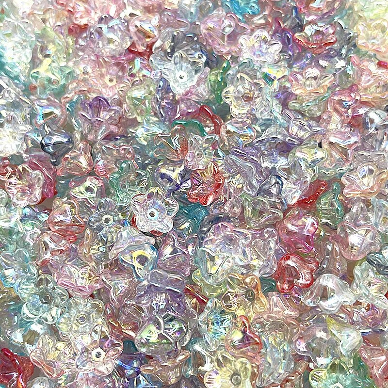 ΝΕΑ 50 τμχ 7x13 χιλιοστά σταδιακή αλλαγή ακρυλικές χάντρες καμπάνας Καπέλα Κοσμήματα ευρήματα Γούρια Βραχιόλια Spacer χάντρες για κατασκευή κοσμημάτων