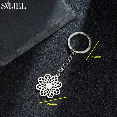 SMJEL ar rokām darināts lilijas ziedu atslēgu piekariņš sievietēm soma šarms atslēgu piekariņš modes puķu augu auto atslēgu piekariņš kulons Mātes dienas dāvana