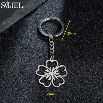 SMJEL ar rokām darināts lilijas ziedu atslēgu piekariņš sievietēm soma šarms atslēgu piekariņš modes puķu augu auto atslēgu piekariņš kulons Mātes dienas dāvana