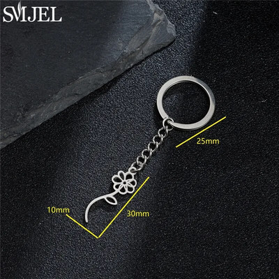 SMJEL ar rokām darināts lilijas ziedu atslēgu piekariņš sievietēm soma šarms atslēgu piekariņš modes puķu augu auto atslēgu piekariņš kulons Mātes dienas dāvana