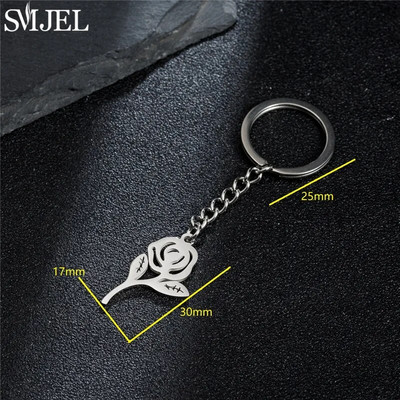 SMJEL ar rokām darināts lilijas ziedu atslēgu piekariņš sievietēm soma šarms atslēgu piekariņš modes puķu augu auto atslēgu piekariņš kulons Mātes dienas dāvana