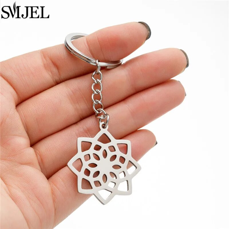 SMJEL ar rokām darināts lilijas ziedu atslēgu piekariņš sievietēm soma šarms atslēgu piekariņš modes puķu augu auto atslēgu piekariņš kulons Mātes dienas dāvana