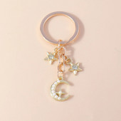 Ρομαντικά μπρελόκ Moon Star Κρυστάλλινα μπρελόκ Δώρο για γυναίκες Ανδρικές τσάντες με κλειδί αυτοκινήτου Κρεμαστά κοσμήματα Αξεσουάρ κατασκευής