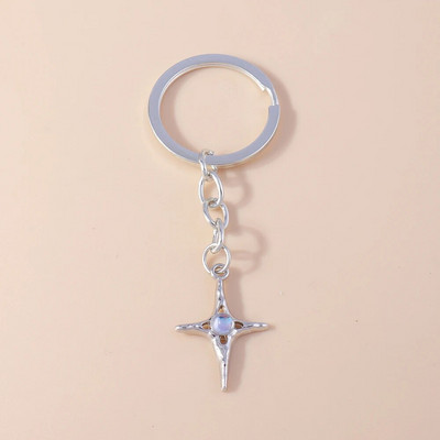 Ρομαντικά μπρελόκ Moon Star Κρυστάλλινα μπρελόκ Δώρο για γυναίκες Ανδρικές τσάντες με κλειδί αυτοκινήτου Κρεμαστά κοσμήματα Αξεσουάρ κατασκευής