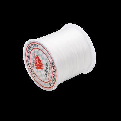 10 metri 0,7 mm elastīga vītne, apaļa kristāla līnija neilona gumijas elastīga aukla elastīga virve rotaslietu izgatavošanai, pērlīšu aproce