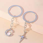 Romantiline Rhinestone Sun Moon võtmehoidja Kristallist võtmehoidja ripatsid naistele Tüdrukutele Käekott Decor Amuletid DIY Ehted Aksessuaarid