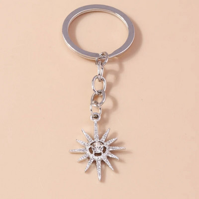 Romantiline Rhinestone Sun Moon võtmehoidja Kristallist võtmehoidja ripatsid naistele Tüdrukutele Käekott Decor Amuletid DIY Ehted Aksessuaarid