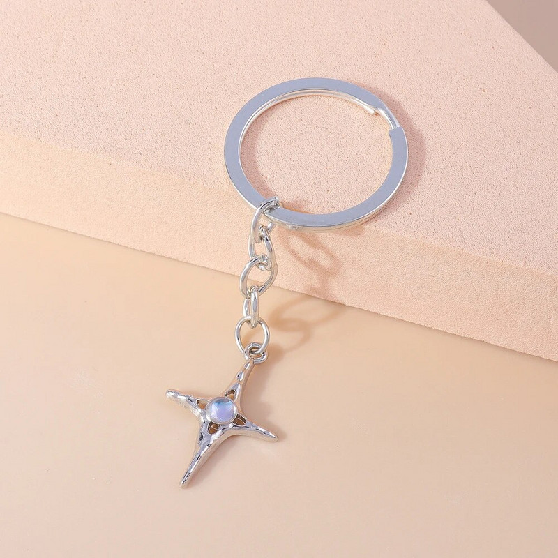 Romantisks Rhinestone Sun Moon atslēgu piekariņš Kristāla atslēgu piekariņš Kuloni sievietēm Rokassomu Dekors Piekariņi DIY Rotaslietas Aksesuāri