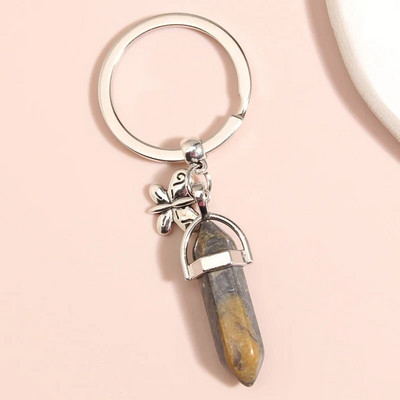 1 τεμ. Πολύχρωμο πέτρινο μπρελόκ Star Moon Sun μενταγιόν Μπρελόκ Μεταλλικό Χειροτεχνία Μπρελόκ Κοσμήματα Χονδρική