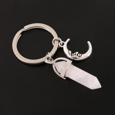 1 τεμ. Πολύχρωμο πέτρινο μπρελόκ Star Moon Sun μενταγιόν Μπρελόκ Μεταλλικό Χειροτεχνία Μπρελόκ Κοσμήματα Χονδρική