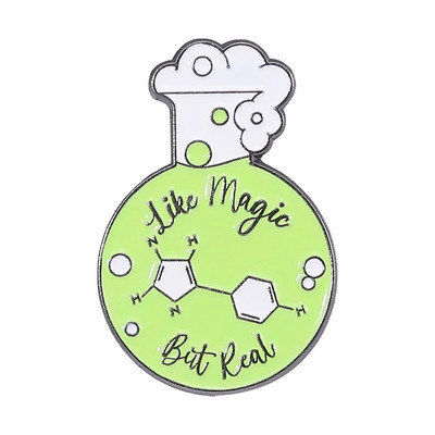 Πιστέψτε στην Επιστήμη Δώρο κοσμήματος με καρφίτσα σμάλτου χημικού μορίου δοκιμής DNA Μικροσκόπιο Eye Medicine μπουκάλι δημιουργικό σήμα καρφίτσες κοσμήματα