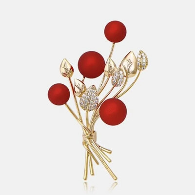 Τυχερή τετράφυλλη καρφίτσα τριφύλλι γαλλική ρετρό σμαραγδένια κορσάζ Σταθερά ρούχα Αντι-άδεια πόρπη καρφίτσα για γυναικεία κοσμήματα νυφικού