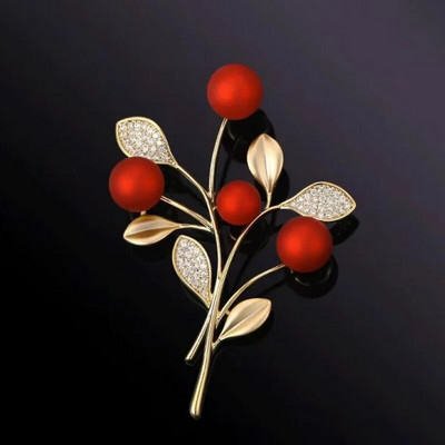 Τυχερή τετράφυλλη καρφίτσα τριφύλλι γαλλική ρετρό σμαραγδένια κορσάζ Σταθερά ρούχα Αντι-άδεια πόρπη καρφίτσα για γυναικεία κοσμήματα νυφικού