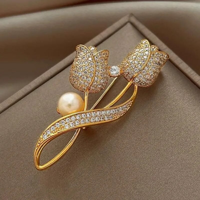 Τυχερή τετράφυλλη καρφίτσα τριφύλλι γαλλική ρετρό σμαραγδένια κορσάζ Σταθερά ρούχα Αντι-άδεια πόρπη καρφίτσα για γυναικεία κοσμήματα νυφικού