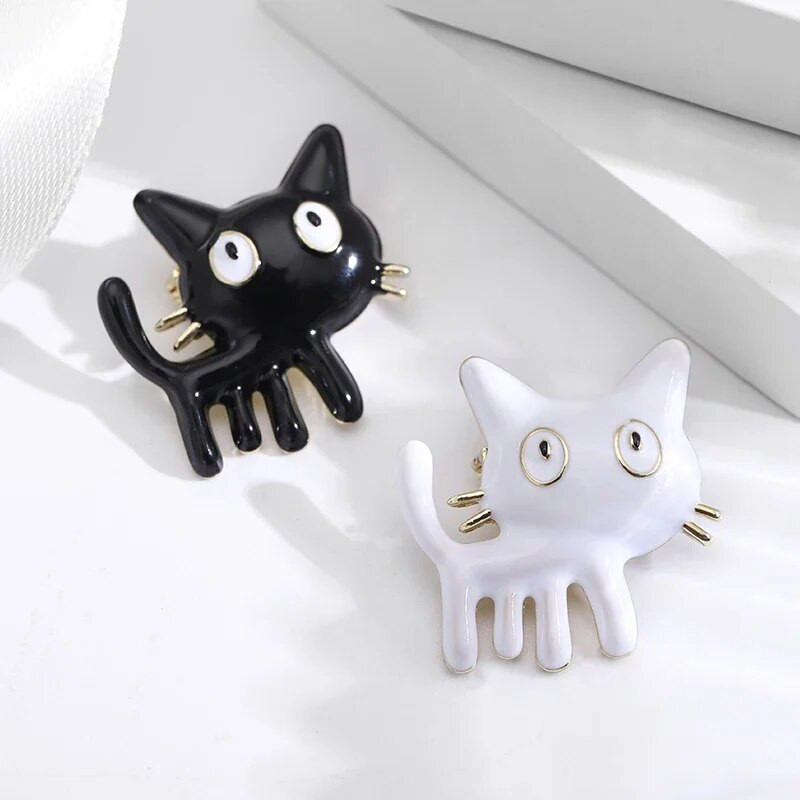 Dmari sieviešu piespraude korejiešu modes emalja atloka piespraudes burvīga kaķa žetons Biroja skolas aksesuāri draugam dāvana greznas rotaslietas