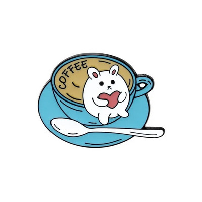 Radošs dzīvnieks, kaķis, kafijas tase