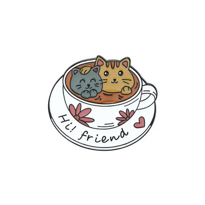 Radošs dzīvnieks, kaķis, kafijas tase