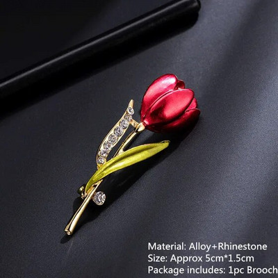 Augstas kvalitātes juvelierizstrādājumu apģērbu aksesuāri Ziedu piespraude korejiešu stila Bauhinia opāls ziedu korsāžas kristāla Rhinestone piespraude