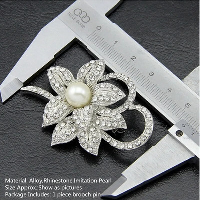 Augstas kvalitātes juvelierizstrādājumu apģērbu aksesuāri Ziedu piespraude korejiešu stila Bauhinia opāls ziedu korsāžas kristāla Rhinestone piespraude