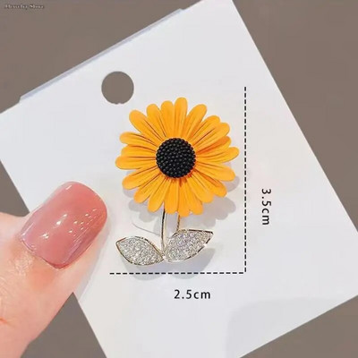 Augstas kvalitātes juvelierizstrādājumu apģērbu aksesuāri Ziedu piespraude korejiešu stila Bauhinia opāls ziedu korsāžas kristāla Rhinestone piespraude