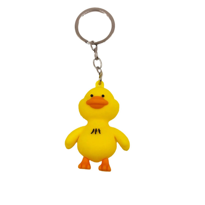 Karikatūra Dzeltenās pīles atslēgu piekariņš Bezmaksas piegāde Radoša dāvana Action Figūra Auto atslēgu piekariņš DIY Rotaslietas
