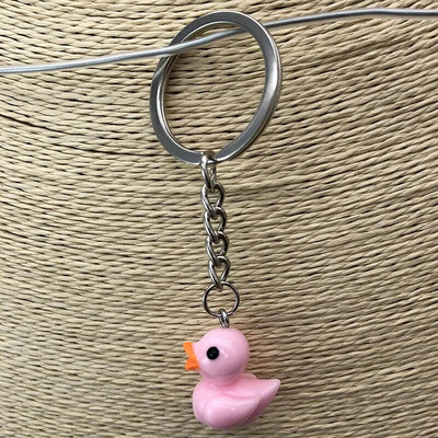 Cute Little Yellow Duck Atslēgu piekariņš Sievietēm Mini mīļotājiem Hialuronskābes pīles atslēgu piekariņš meitenēm Auto atslēgu piekariņš Rotaslietas