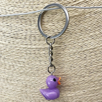 Cute Little Yellow Duck Atslēgu piekariņš Sievietēm Mini mīļotājiem Hialuronskābes pīles atslēgu piekariņš meitenēm Auto atslēgu piekariņš Rotaslietas