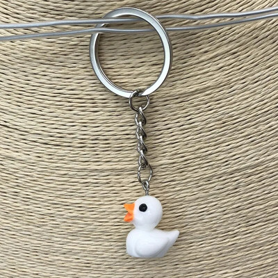Cute Little Yellow Duck Atslēgu piekariņš Sievietēm Mini mīļotājiem Hialuronskābes pīles atslēgu piekariņš meitenēm Auto atslēgu piekariņš Rotaslietas