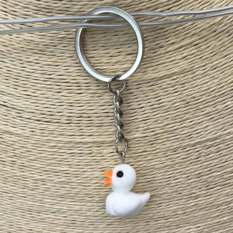 Cute Little Yellow Duck Atslēgu piekariņš Sievietēm Mini mīļotājiem Hialuronskābes pīles atslēgu piekariņš meitenēm Auto atslēgu piekariņš Rotaslietas