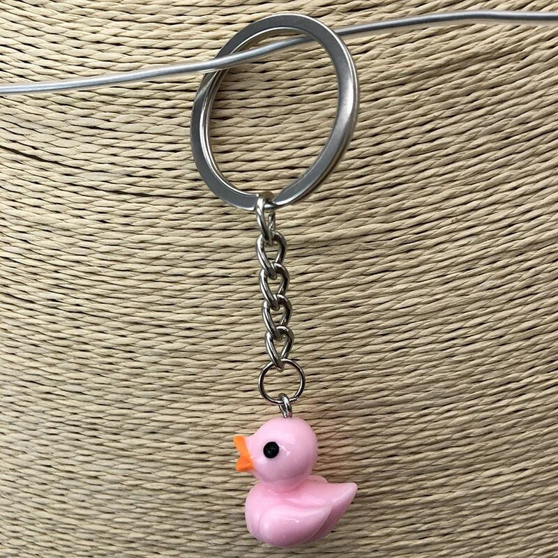 Cute Little Yellow Duck Atslēgu piekariņš Sievietēm Mini mīļotājiem Hialuronskābes pīles atslēgu piekariņš meitenēm Auto atslēgu piekariņš Rotaslietas