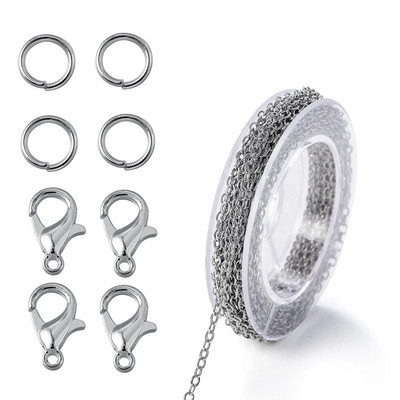 3 metru sakausējuma lielapjoma ķēde ar lēciena gredzeniem.