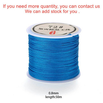 10/50M 0,8 mm найлонов кабел с въже от макраме, гривна, плетена връв за Направи си сам пискюли, връв с мъниста, аксесоари за изработка на бижута