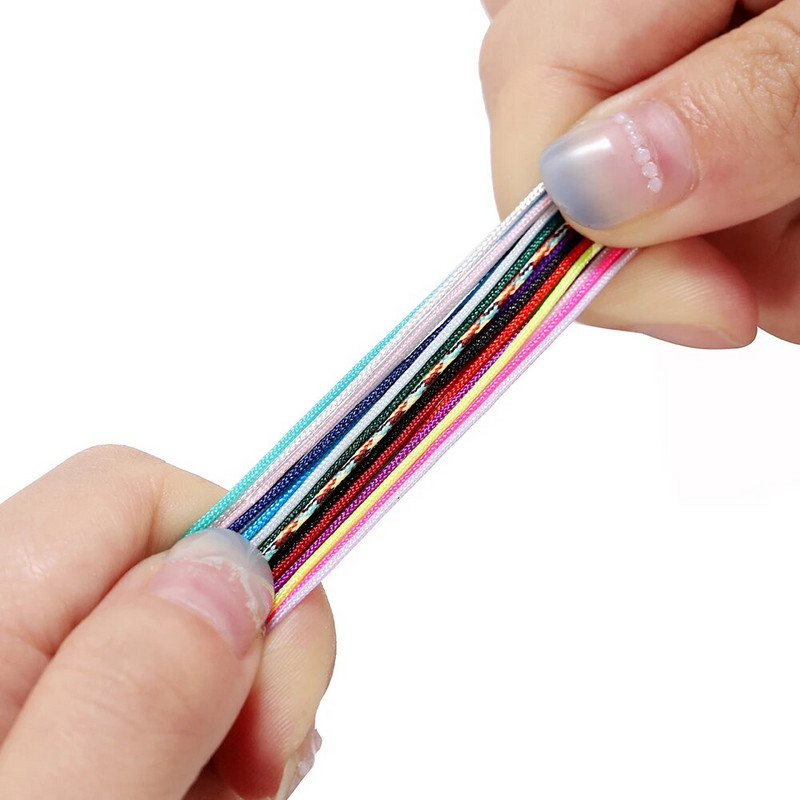 10/50M 0,8 χιλιοστά νάιλον κορδόνι μακραμέ σχοινί πλεκτό κορδόνι για φούντες DIY Αξεσουάρ κατασκευής κοσμημάτων με κορδόνια