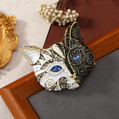 Vintage Women Craive Μάσκα Γάτας Ζωγραφική με σμάλτο Κρυστάλλινες καρφίτσες Καρφίτσες Ρετρό Μπαρόκ Palace Drip Oil Badges Κοστούμι Αξεσουάρ γραφείου