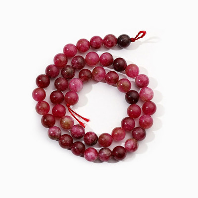 1 šķiedras 6 mm dabīgā akmens turmalīna rožu kvarca akvamarīna amazonīta lodītes rotaslietu izgatavošanai, DIY rokassprādze