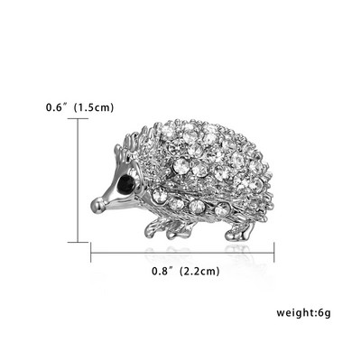 Rinhoo adorabil arici care ține broșe cu frunze pentru femei, la modă, arici pentru animale de companie, ace de revere, corsaj de animale Kawaii, bijuterii pentru petrecere, cadouri