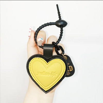 5 krāsu sirds formas PU ādas atslēgu piekariņi sievietēm Jauki sirds atslēgu piekariņi aksesuāri Rokassomu dekorēšana Auto atslēgu piekariņu vairumtirdzniecība