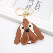 Νέο PU Piggy Dog Animal Car Keychain Backpack Αξεσουάρ Μικρό μενταγιόν Long Eared Dog Cute keychain