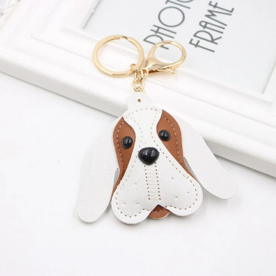 Νέο PU Piggy Dog Animal Car Keychain Backpack Αξεσουάρ Μικρό μενταγιόν Long Eared Dog Cute keychain