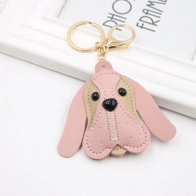 Νέο PU Piggy Dog Animal Car Keychain Backpack Αξεσουάρ Μικρό μενταγιόν Long Eared Dog Cute keychain