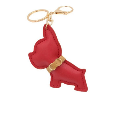 Uued Super Fierce Bulldog PU nahast koera auto võtmehoidja seljakoti dekoratsiooniga võtmehoidjad naistele