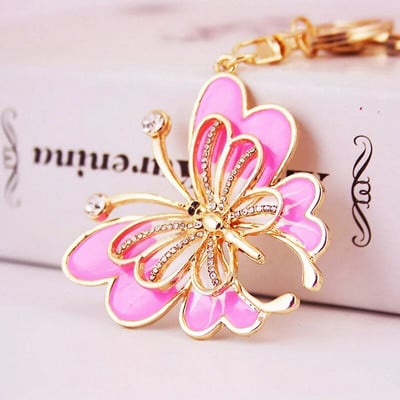 Μόδα έντομο ζωικό μπρελόκ σειρά δημιουργική χειροτεχνία μικρό δώρο πεταλούδα μπρελόκ αλυσίδα αυτοκινήτου μπρελόκ γυναικεία τσάντα μεταλλικό κρεμαστό