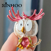 Rinhoo Krásne sova smaltované brošne, špendlíky pre ženy, vtipné veľké oči, lietajúce vtáky, golier, klopový odznak s kreslenými zvieratkami, korsážové šperky