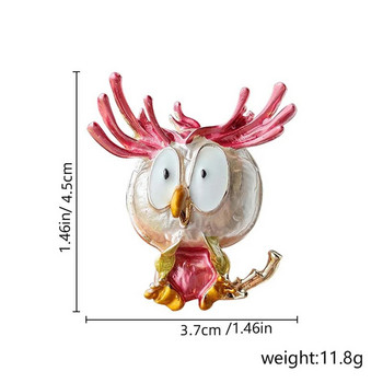 Καρφίτσες με σμάλτο Rinhoo Lovely Owl Καρφίτσες για γυναίκες Αστεία Μεγάλα Μάτια Πετούντα Πουλιά γιακά Πέτο Σήμα Κινούμενα σχέδια Ζώα κοσμήματα κορσάζ