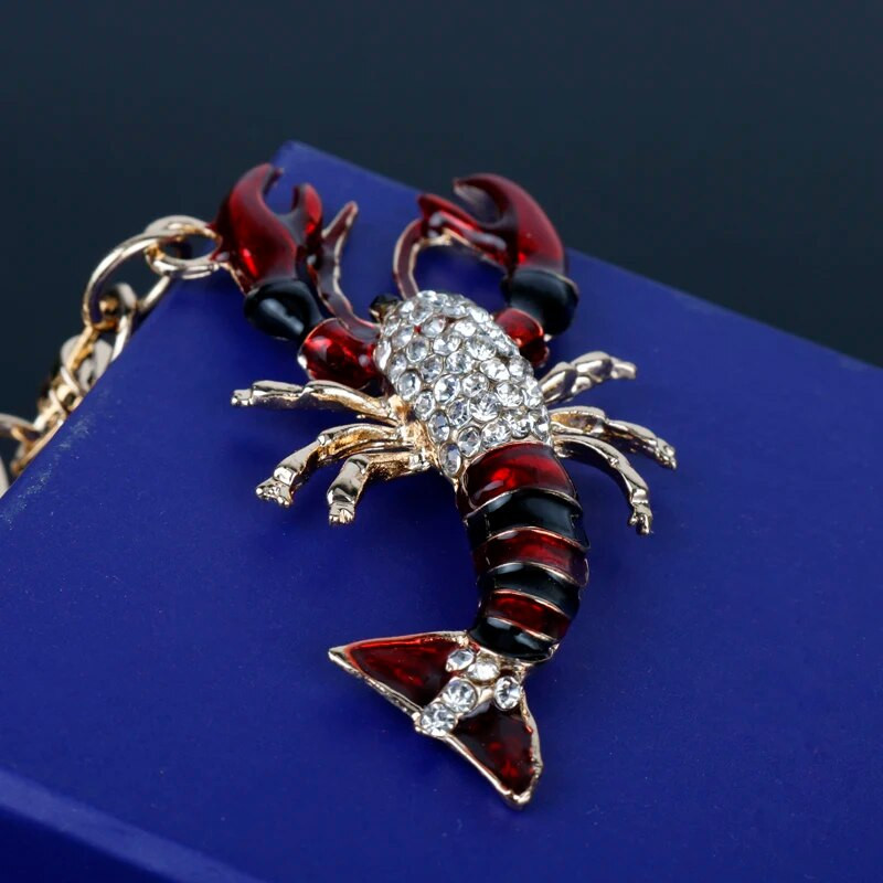 Modes Scorpion jauks kulons, kristāla šarms atslēgu piekariņš atslēgu piekariņš ballīte kāzu dzimšanas dienā radoša dāvana sievietēm somiņa automašīnas atslēga