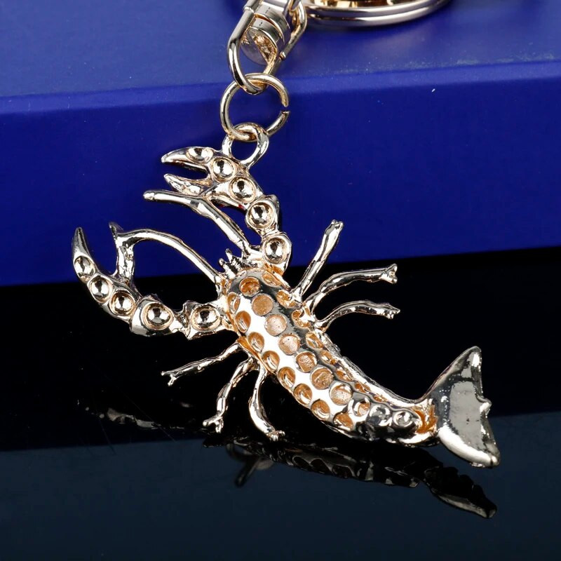 Modes Scorpion jauks kulons, kristāla šarms atslēgu piekariņš atslēgu piekariņš ballīte kāzu dzimšanas dienā radoša dāvana sievietēm somiņa automašīnas atslēga