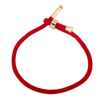 OCESRIO Цветна регулируема памучна червена верижка за гривна от въже Позлатени медни компоненти Направи си сам за изработка на бижута cana002