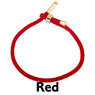 OCESRIO krāsainas regulējamas kokvilnas sarkanas virves rokassprādzes ķēdes apzeltītas vara DIY sastāvdaļas rotaslietu izgatavošanai cana002