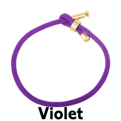 OCESRIO krāsainas regulējamas kokvilnas sarkanas virves rokassprādzes ķēdes apzeltītas vara DIY sastāvdaļas rotaslietu izgatavošanai cana002